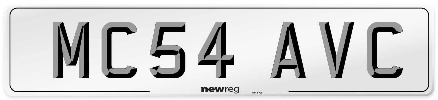 MC54 AVC Number Plate from New Reg